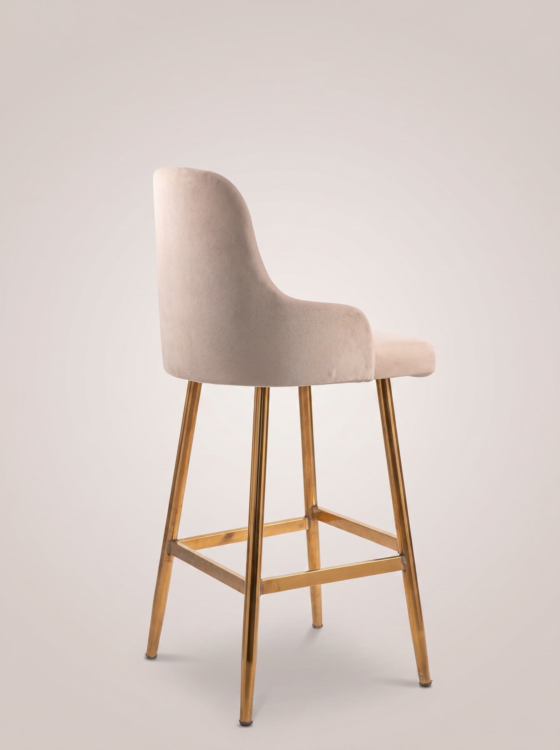 Blush Velvet Bar Stool