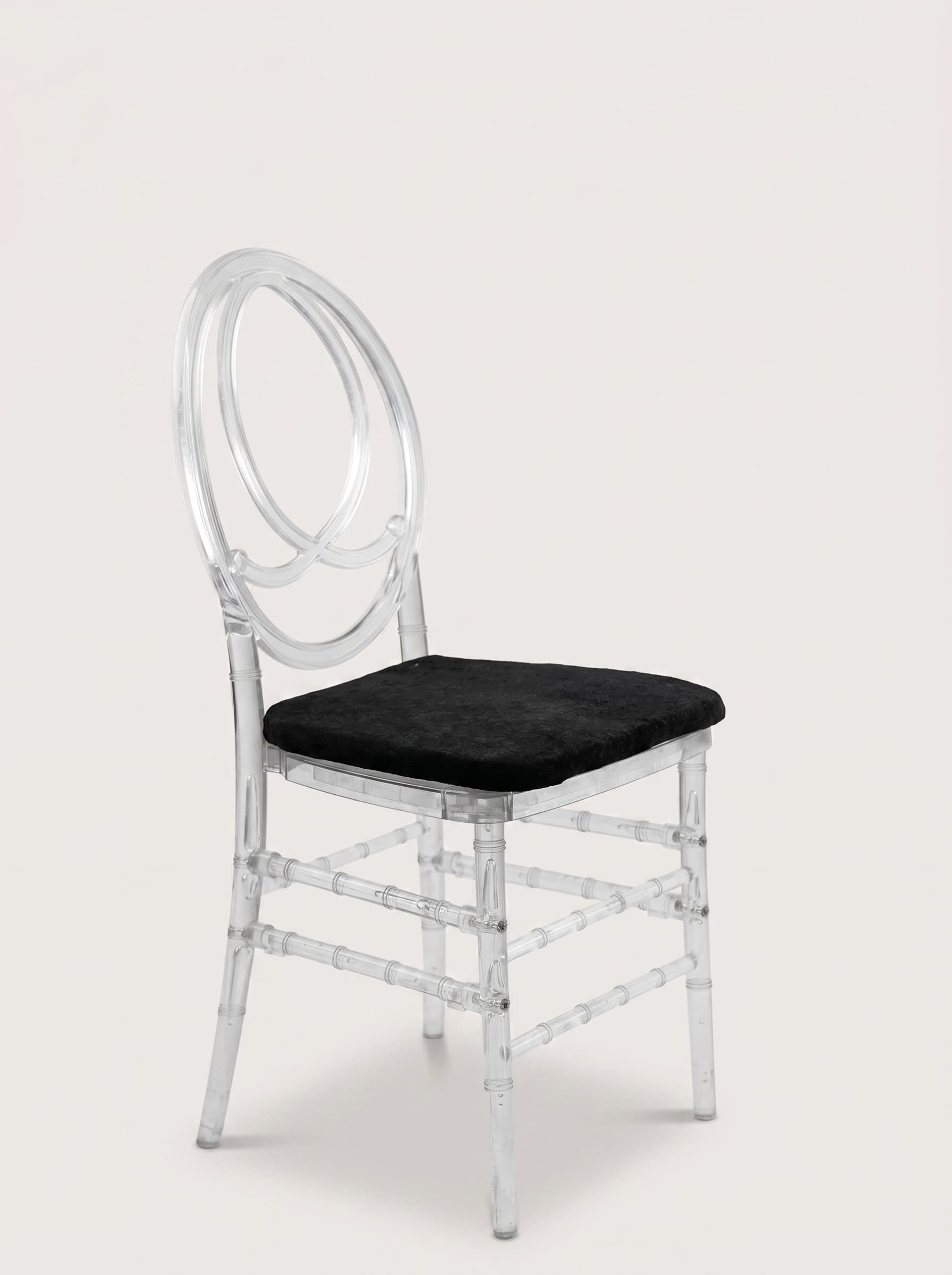 Clear Acrylic Slim Ring-Back Chair