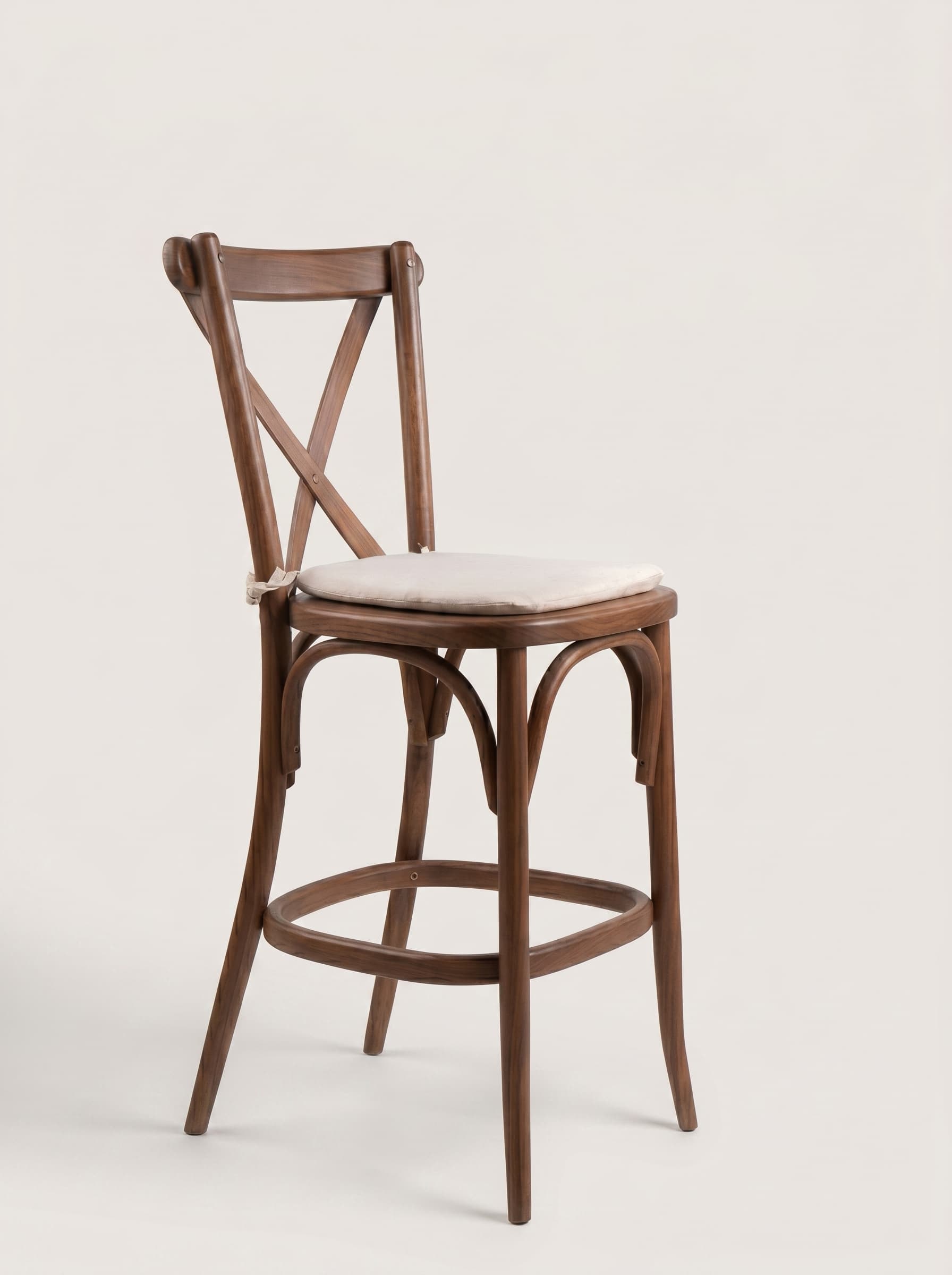 Rustic Cross-Back Barstool