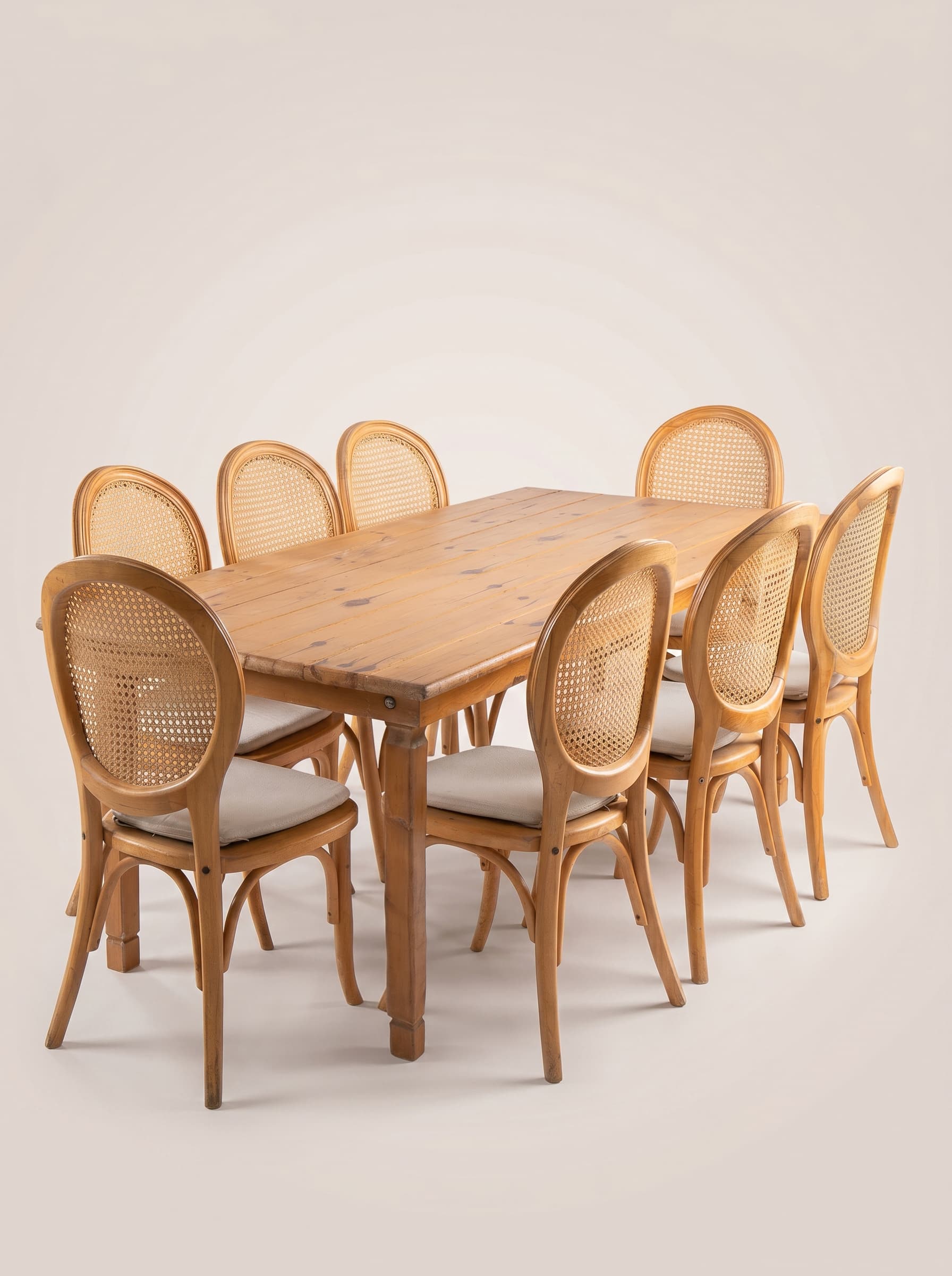 Natural Rattan Dining Set