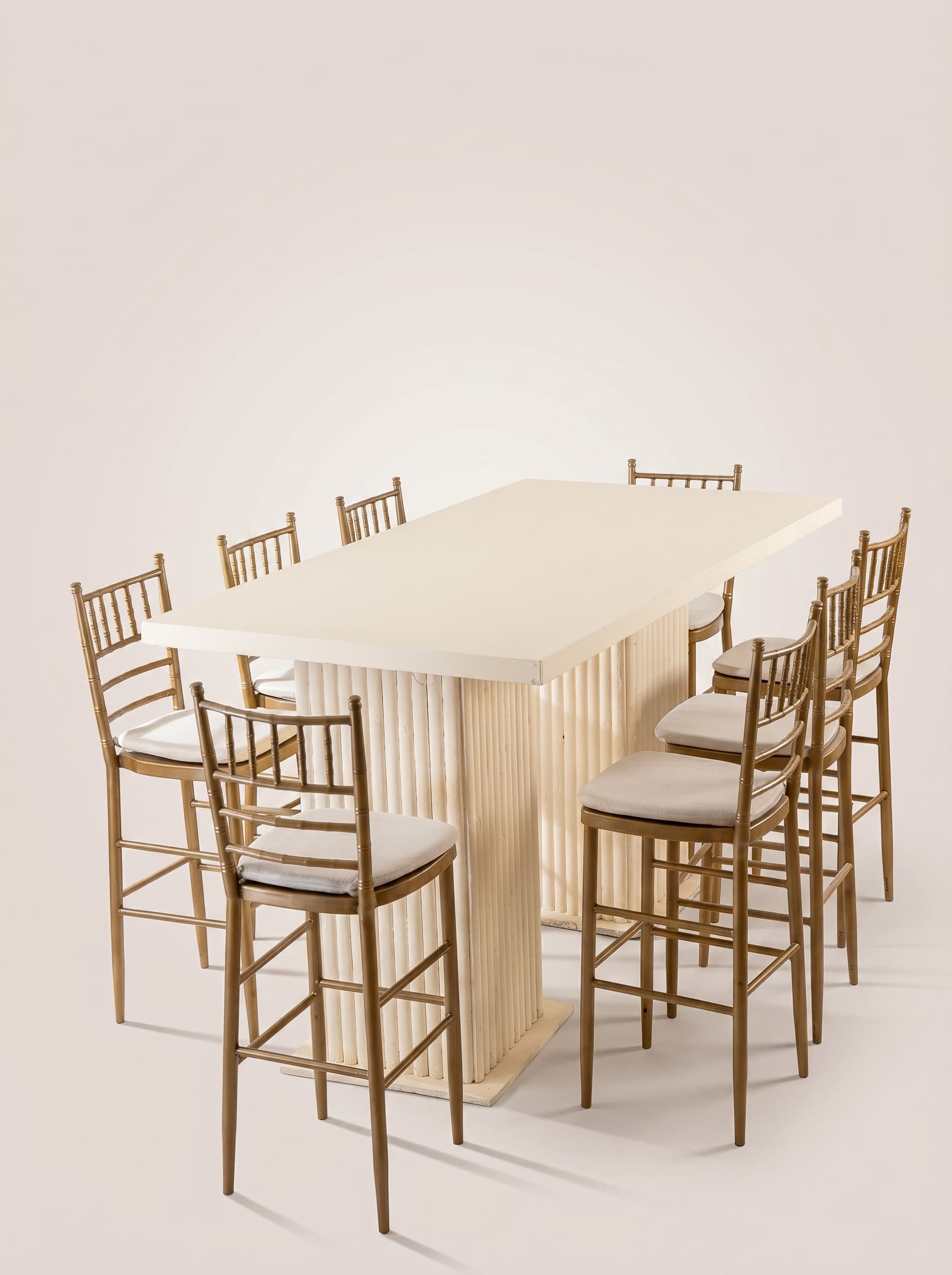 Gold Chiavari Rectangular Banquet Set