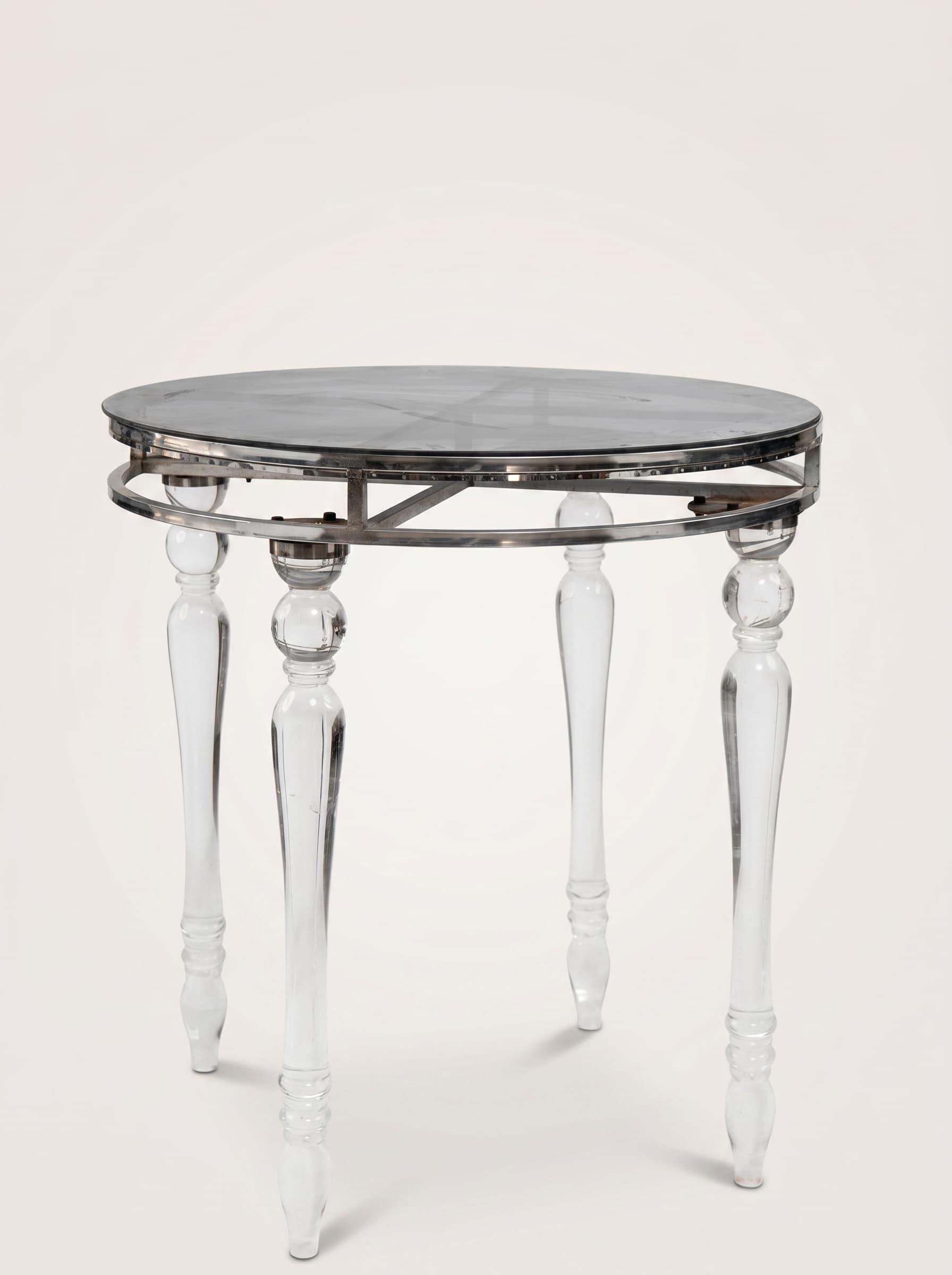 Clear Acrylic Round Accent Table