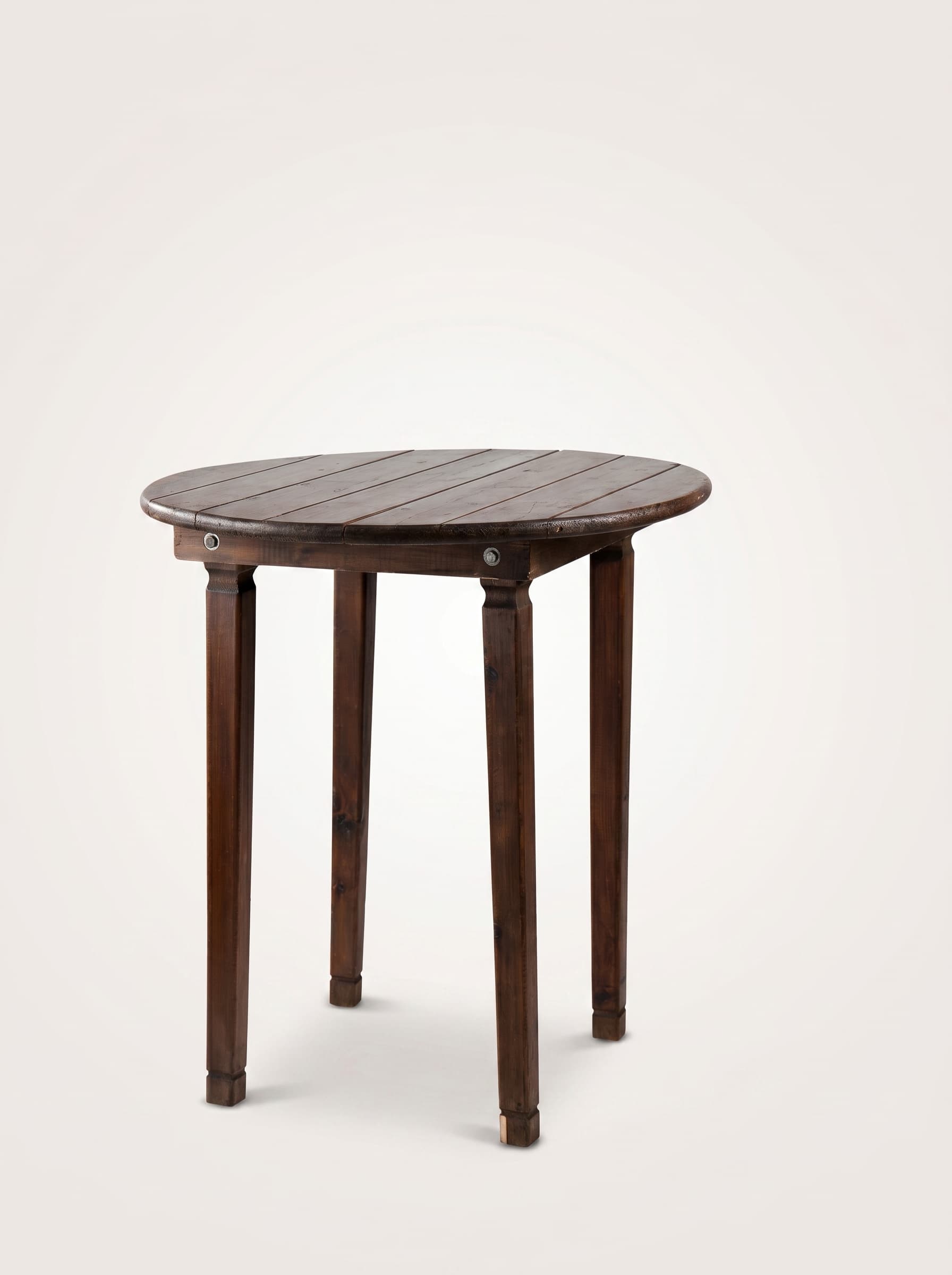 Dark Wood Fluted Side Table