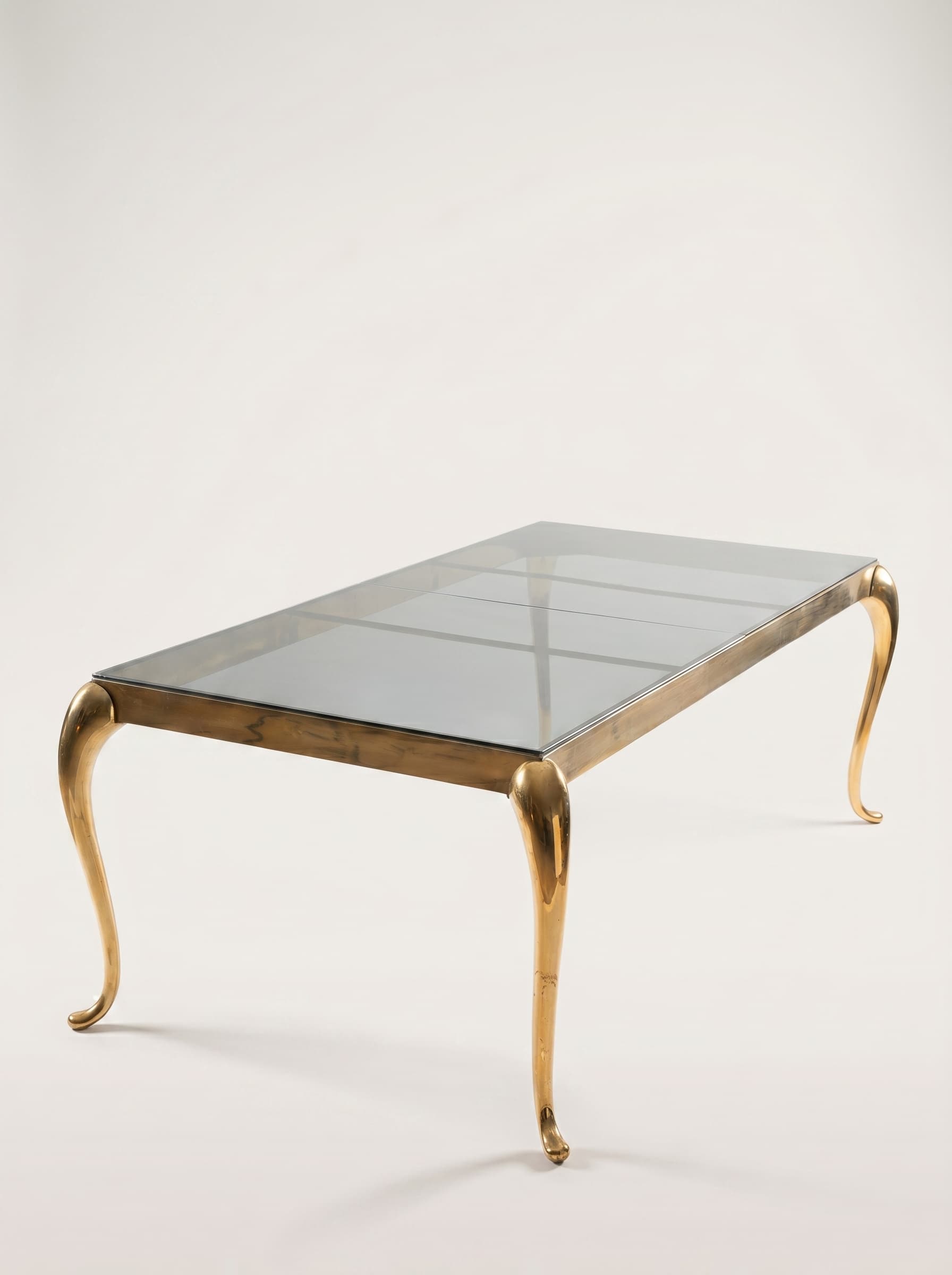 Gold & Glass Dining Table