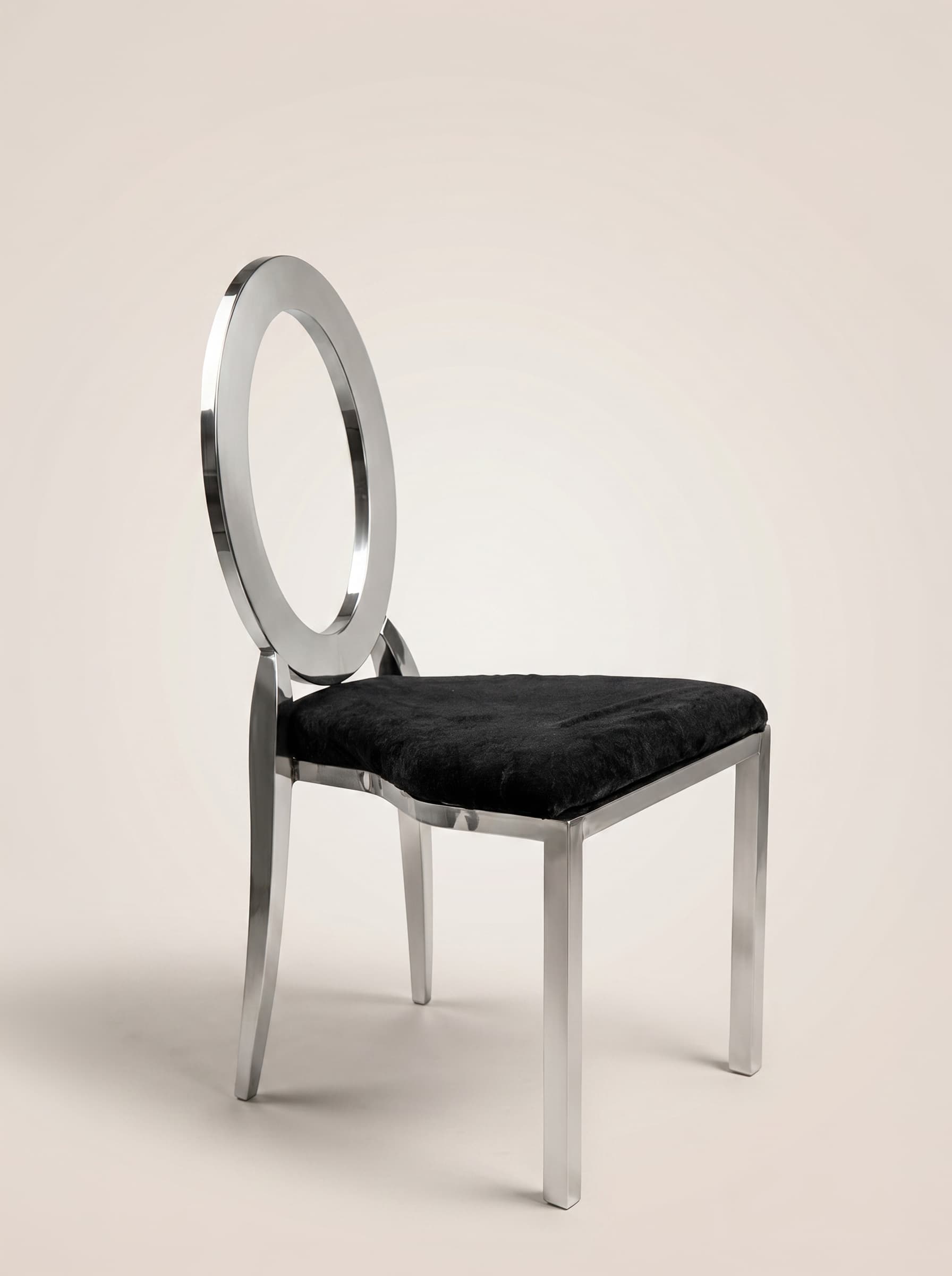 Silver Ring-Back Chair