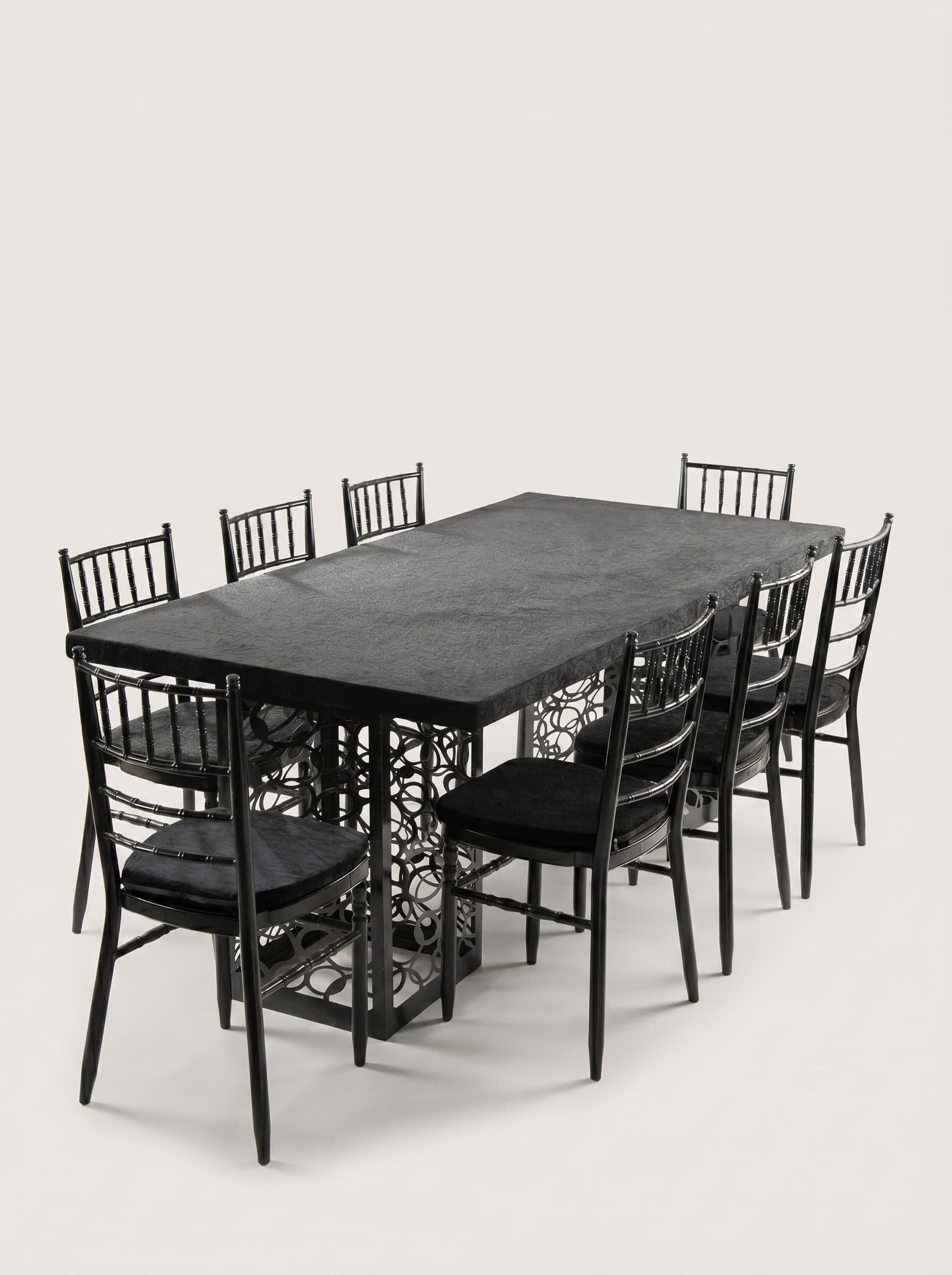 Black Chiavari Dark Dining Set