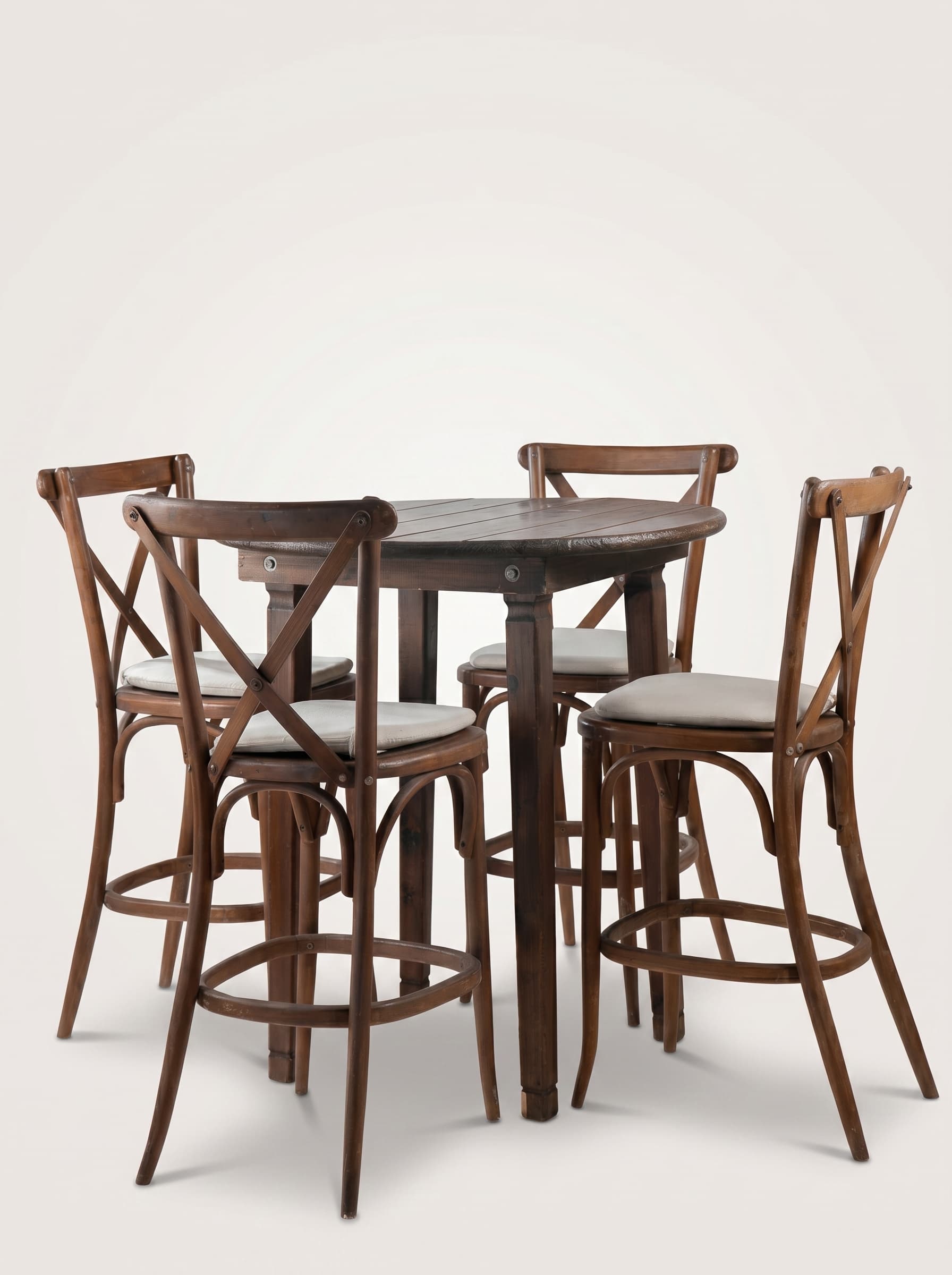 Rustic Cross-Back Cocktail Set