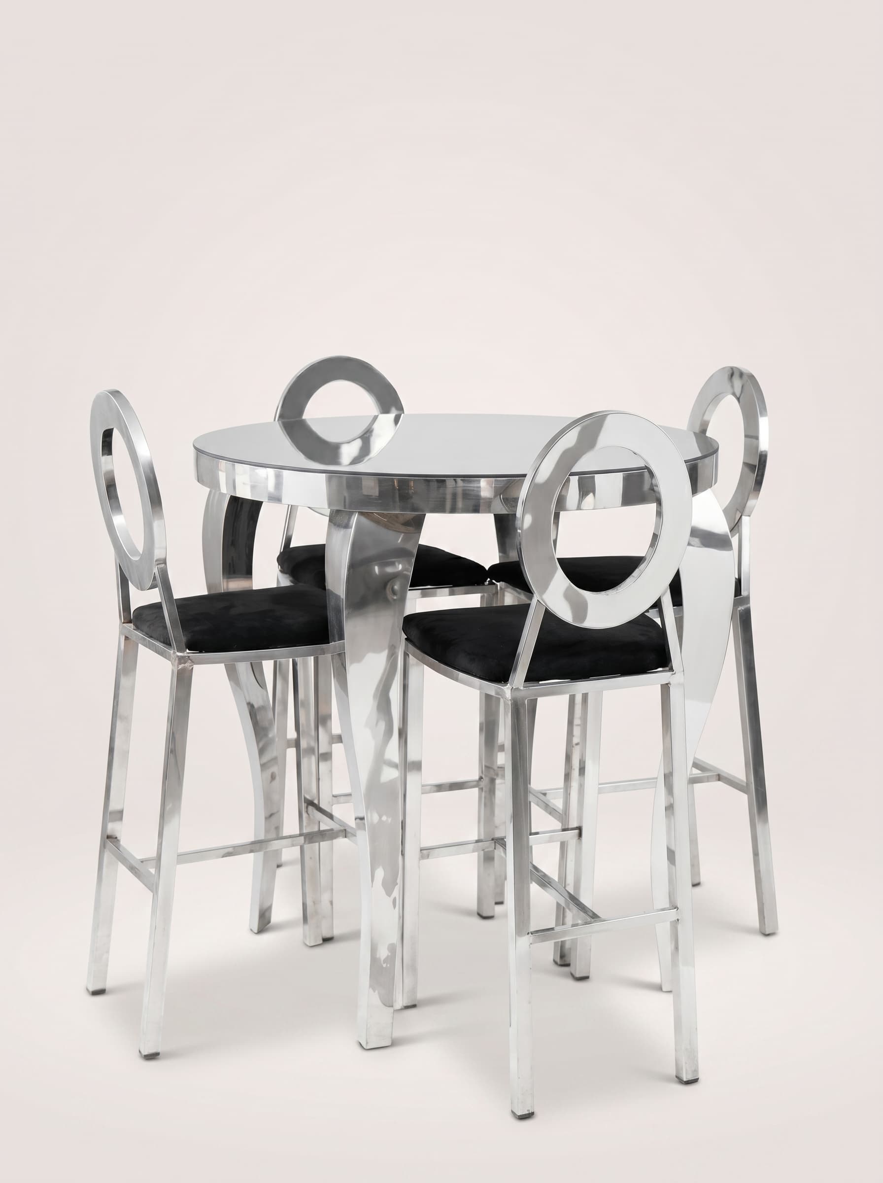 Silver Ring-Back Cocktail Set