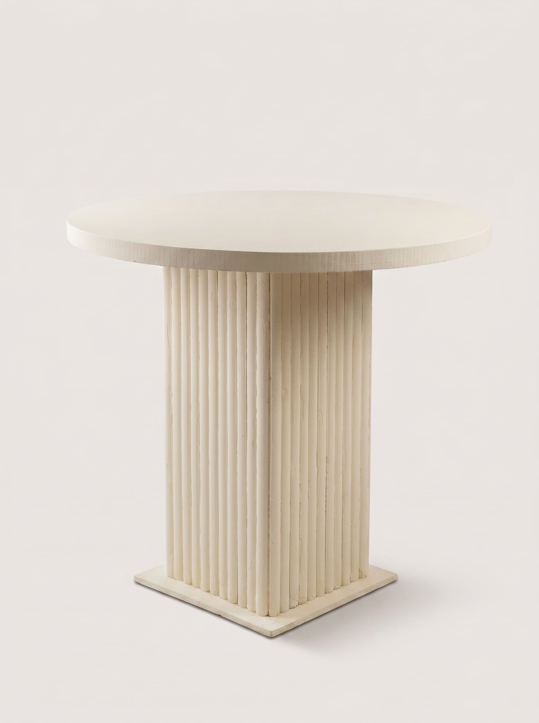 Ivory Fluted Round Table